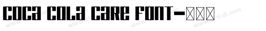 Coca Cola Care Font字体转换